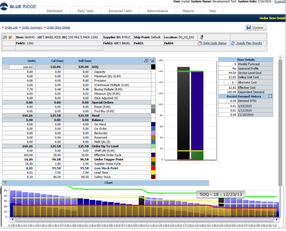screenshot of Blue Ridge Platform